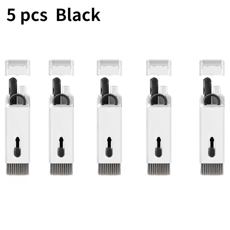 7-In-1 Computer Keyboard Cleaner Brush Screen Cleaning Spray Bottle Set Earphones Cleaning Pen Cleaning Tools Keycap Puller