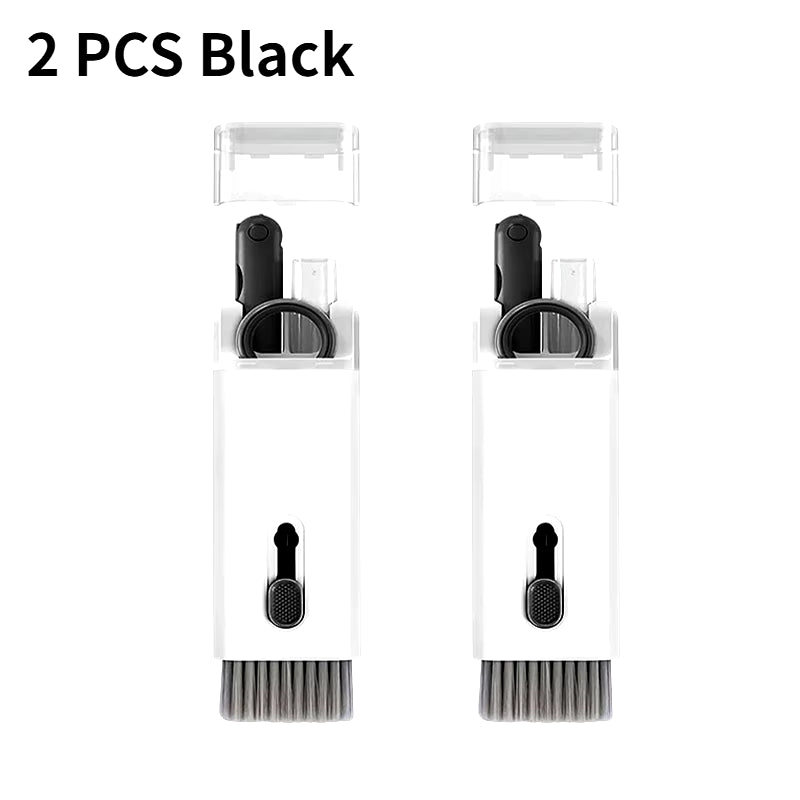 7-In-1 Computer Keyboard Cleaner Brush Screen Cleaning Spray Bottle Set Earphones Cleaning Pen Cleaning Tools Keycap Puller