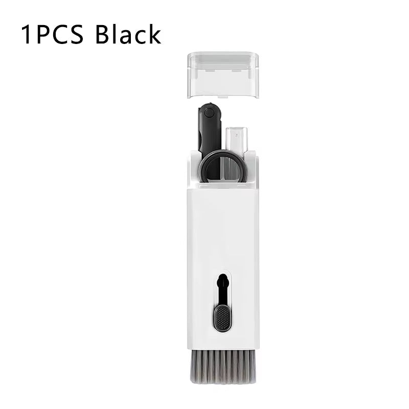 7-In-1 Computer Keyboard Cleaner Brush Screen Cleaning Spray Bottle Set Earphones Cleaning Pen Cleaning Tools Keycap Puller