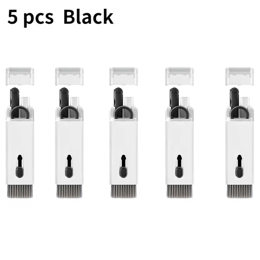 7-In-1 Computer Keyboard Cleaner Brush Screen Cleaning Spray Bottle Set Earphones Cleaning Pen Cleaning Tools Keycap Puller